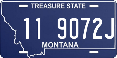 MT license plate 119072J
