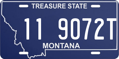 MT license plate 119072T