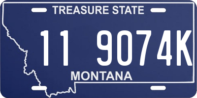 MT license plate 119074K