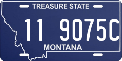 MT license plate 119075C