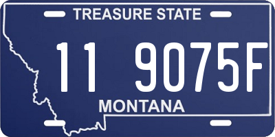 MT license plate 119075F