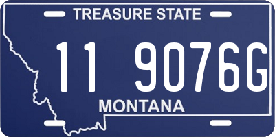 MT license plate 119076G