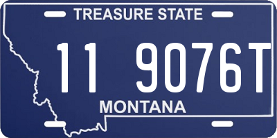 MT license plate 119076T