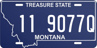MT license plate 119077Q