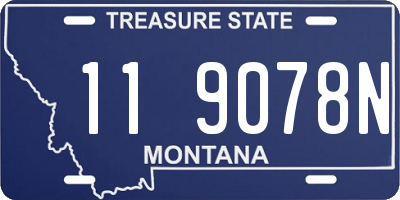 MT license plate 119078N