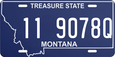 MT license plate 119078Q
