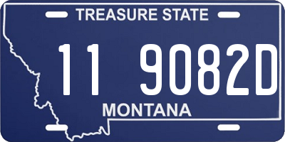 MT license plate 119082D