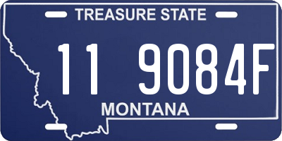 MT license plate 119084F