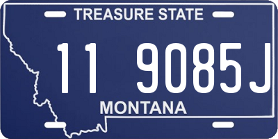 MT license plate 119085J