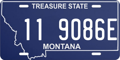 MT license plate 119086E