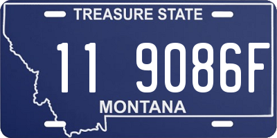 MT license plate 119086F