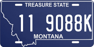 MT license plate 119088K