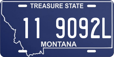 MT license plate 119092L