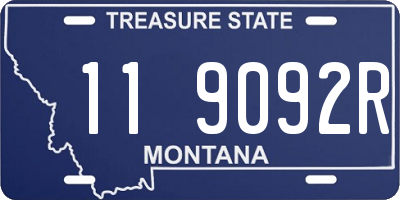 MT license plate 119092R