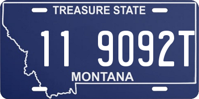 MT license plate 119092T