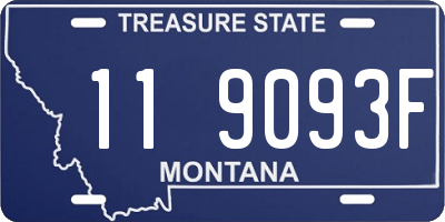 MT license plate 119093F
