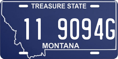 MT license plate 119094G
