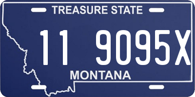 MT license plate 119095X