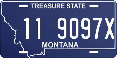 MT license plate 119097X
