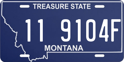 MT license plate 119104F