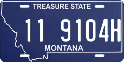 MT license plate 119104H
