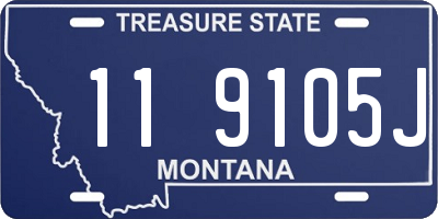 MT license plate 119105J