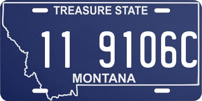 MT license plate 119106C