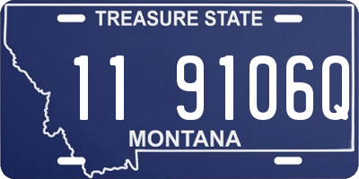 MT license plate 119106Q