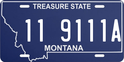 MT license plate 119111A