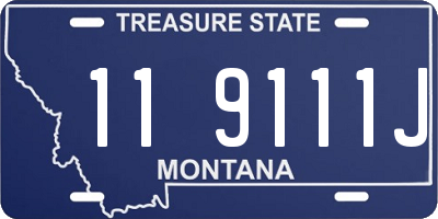 MT license plate 119111J