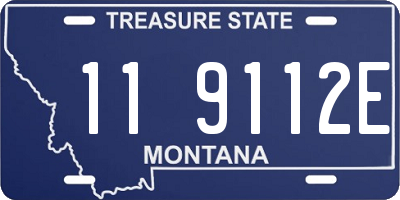 MT license plate 119112E