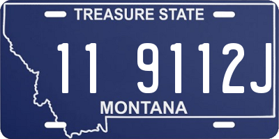 MT license plate 119112J