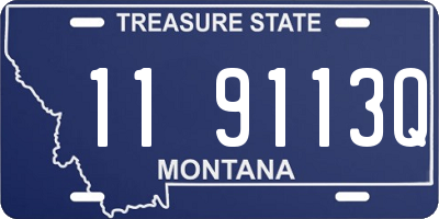 MT license plate 119113Q