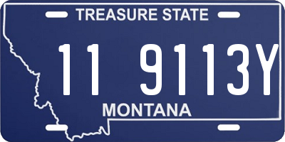 MT license plate 119113Y