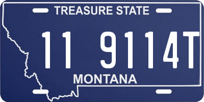 MT license plate 119114T