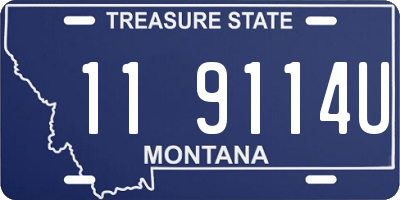 MT license plate 119114U