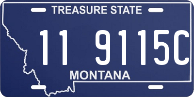MT license plate 119115C