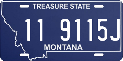 MT license plate 119115J