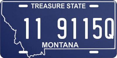 MT license plate 119115Q