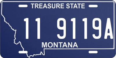 MT license plate 119119A