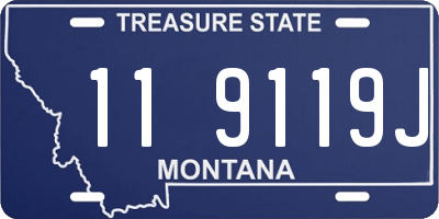MT license plate 119119J