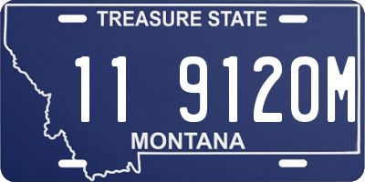 MT license plate 119120M