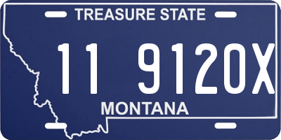 MT license plate 119120X