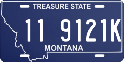 MT license plate 119121K