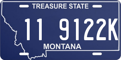 MT license plate 119122K