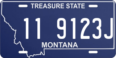 MT license plate 119123J
