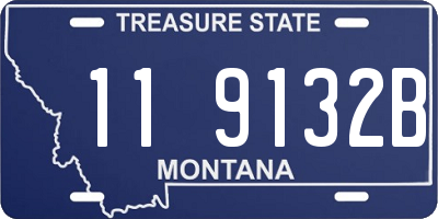 MT license plate 119132B