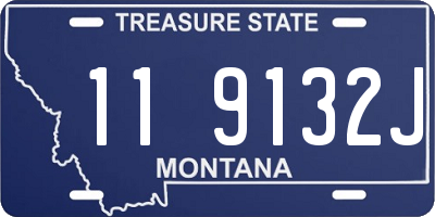 MT license plate 119132J