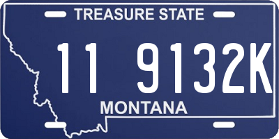 MT license plate 119132K