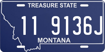MT license plate 119136J